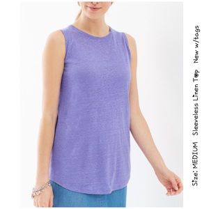 J. Jill Linen Blend Tank MEDIUM NWT THISTLE (purple)